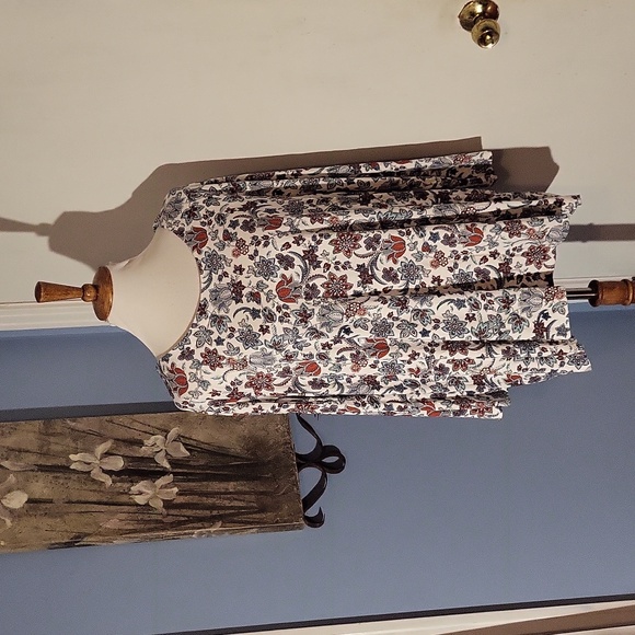 Tops - J. Jill Wearever Plus 4X MUST SEE BACK Long Sleeve Floral Buttons Knit Pleat